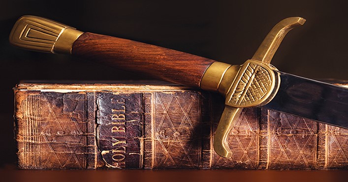 What does the sword symbolize in the Bible?